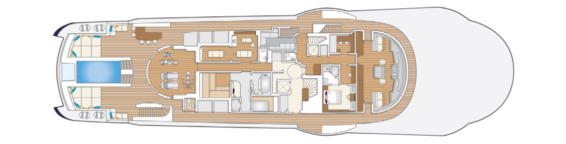 Bridge Deck: Yacht SOLANDGE