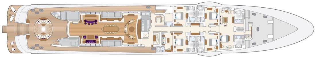 Main Deck: Yacht SOLANDGE